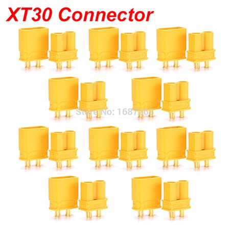 10 Pairs XT30 XT30U XT60 XT60H XT90 EC2 EC3 EC5 T Plug Battery Connector Set Male Female Gold Plated Banana Plug for RC Parts: 10pairs Amass XT30