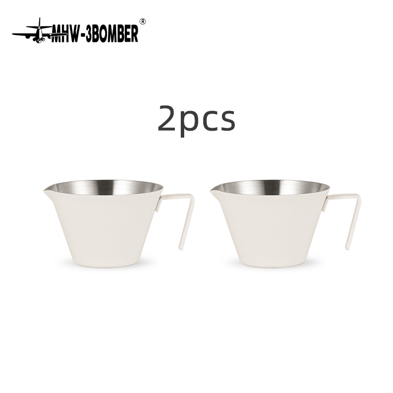 MHW-3BOMBER Espresso maatbeker met handvat Roestvrij staal Coffee Shot Koffie Gietbeker Thuis Keuken Meetaccessoires: Donkergrijs