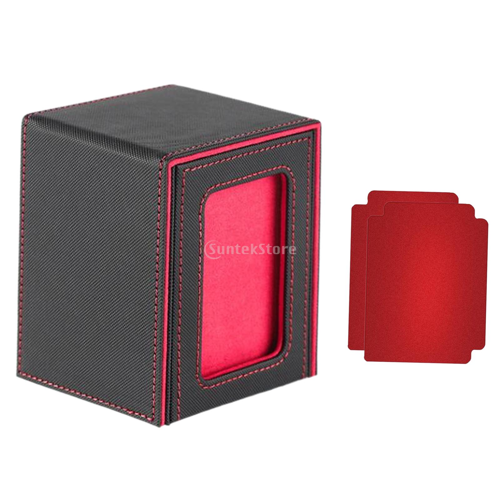 Card Deck Box Card Organizer with Display Window Holds 100+ Cards Card Deck Case for Collectible Card Sports Cards Game Card: light yellow