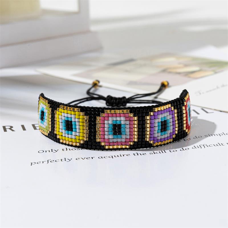 Bluestar Turkish Boze Oog Armband Voor Vrouwen Mannen Gelukkig Gevlochten String Mode Boho Armband Paar Vriendschap Wens Cadeau Sieraden: Reddish Brown