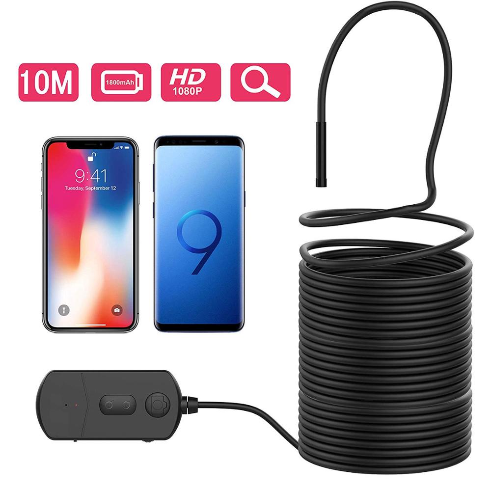 10M Cable Smart Endoscope Camera Android Waterproof WiFi Inspection Camera Wireless 2.0MP USB Endoscope Borescope PQ301