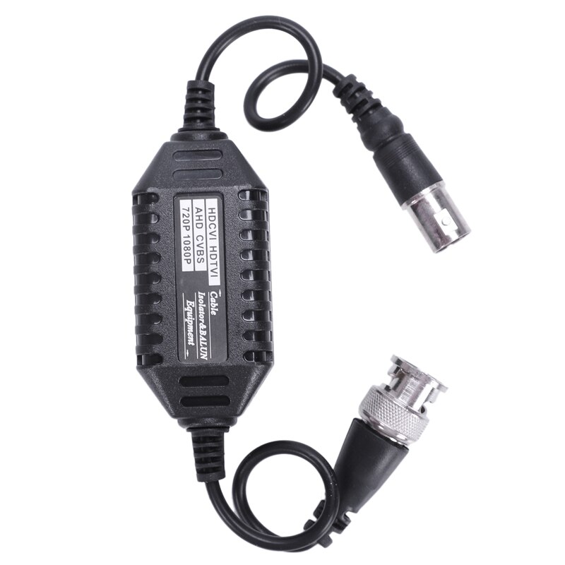 Coaxial Video Ground Loop Isolator Balun BNC Male to Female for CCTV Camera