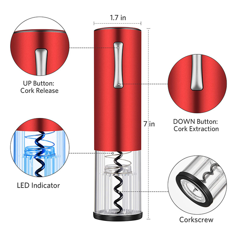 Automatische Draadloze Flesopener Usb Oplaadbare Rvs Elektrische Rode Wijn Opener Foliesnijder Kit Keuken Accessoires