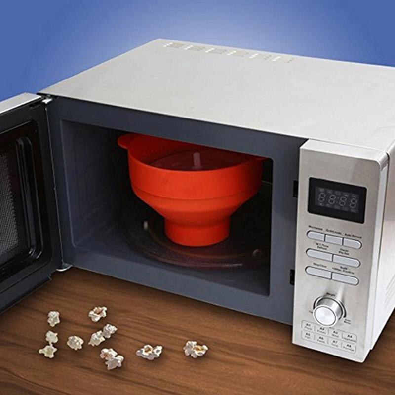 Cubo para hacer palomitas de maíz con tapa de microondas, utensilio de cocina seguro para hacer palomitas de maíz