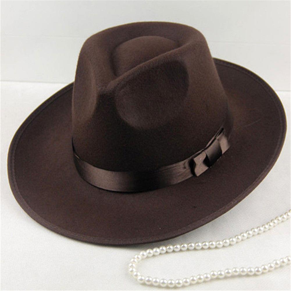 Summer Hat Sun Visor Men Women Hard Felt Wide Brim Fedora Panama Hat Autumn Vintage Cap