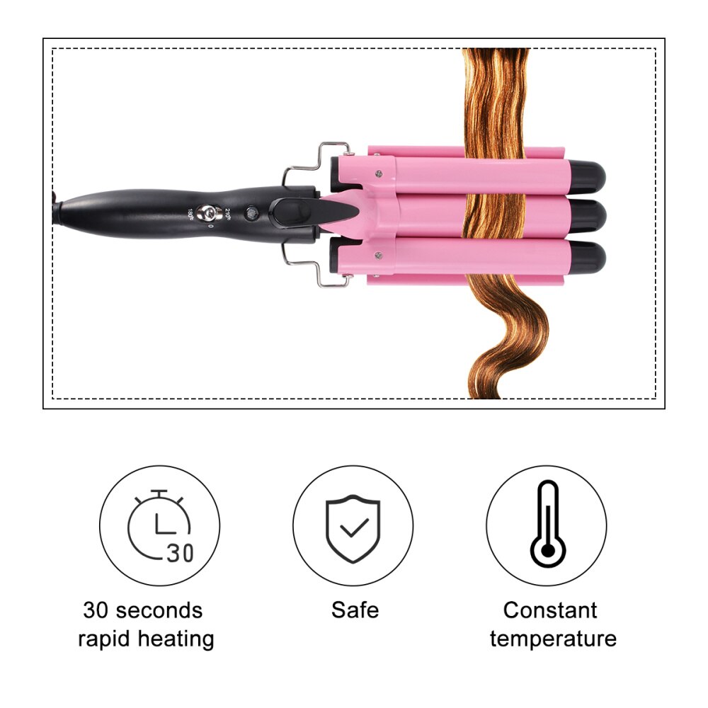 1PC Portable Wavy Perm Tool Electric Hair Curling Stick for Salon