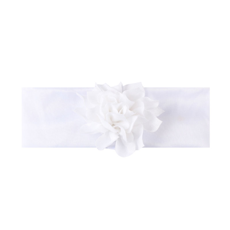 Schattige Baby Meisje Hoofdbanden Leuke Bloem Haarband Baby Tulband Elastische Baby Haaraccessoires Haarband: style 1 white