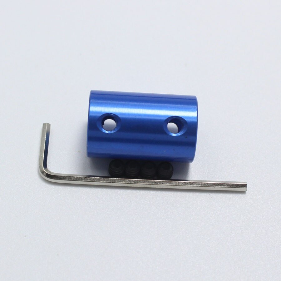 5 sets OD14L25 6x6mm Aluminium Koppeling 6mm naar 6mm Askoppelingen met Inbussleutel + schroeven Motor Koppeling Connector
