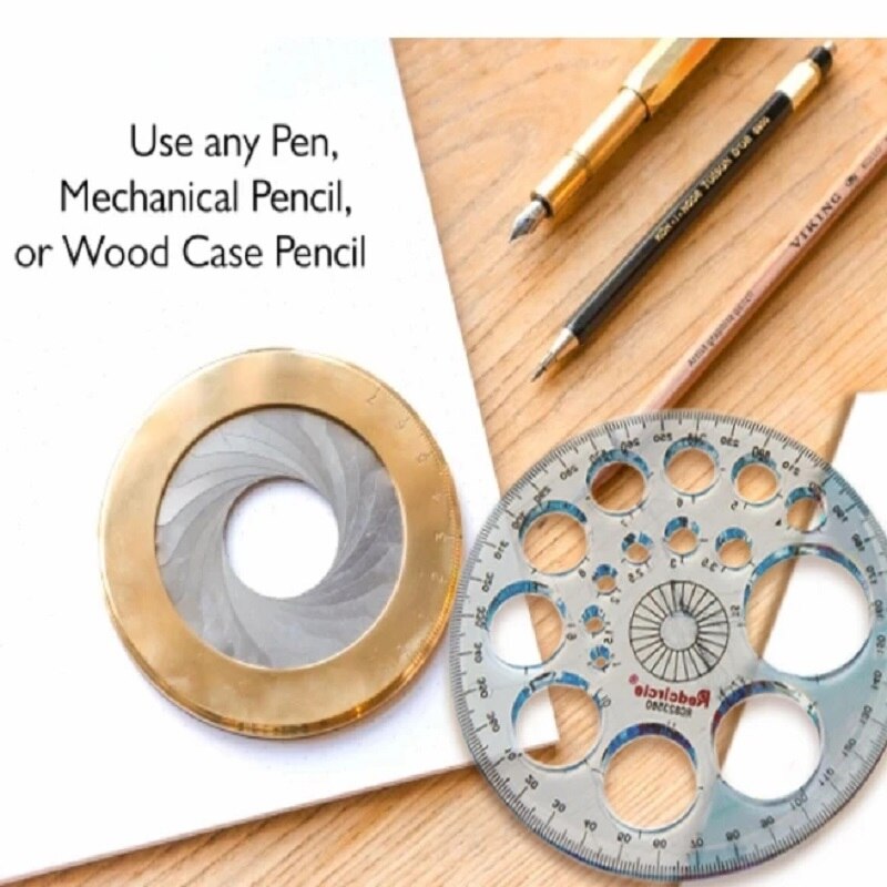 K-STAR 360 Protractor Geometric Oval Template Architectural Drawing Furniture Indoor Curve Plate Coordinate Ruler