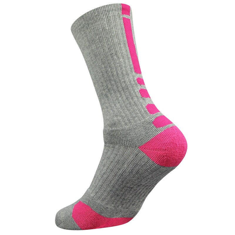 Männer Socken draussen Sport Socken Radfahren Socken Fahrrad Schuhe Für Rennrad Socken Lauf Basketball Socken EU 39-45: QJFH002-Rosa