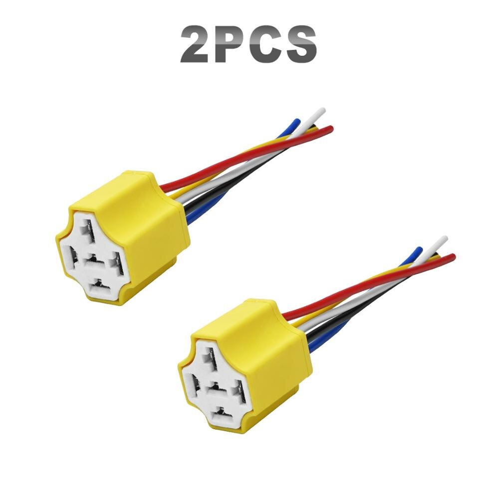 JGAUT Keramische Relais Auto Relais Met Draad Waterdichte Automotive Relais 12v 24V 4-Pin 5-Pin 40A Auto Bedrading kit: Ceramic Relay