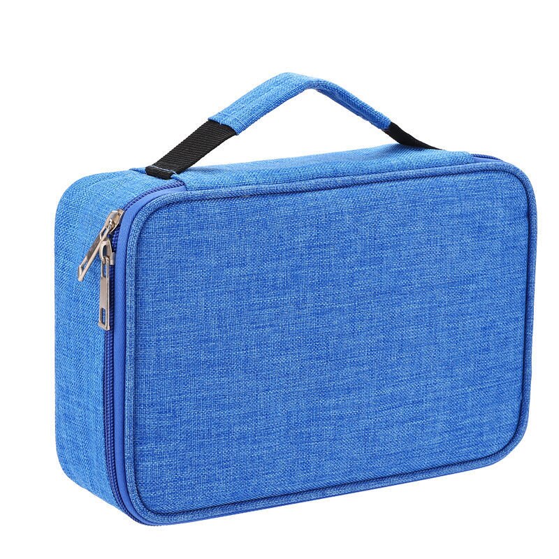 Trousse à crayons rose à 4 couches, pochette de grande capacité, stojo escolar stuche, matériel kalem kutusu piornik, fournitures scolaires papeleria: Blue