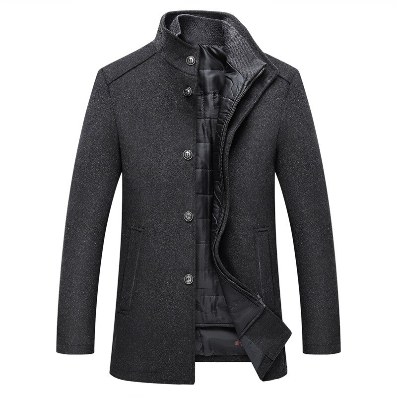 Jaqueta montanhismo masculina de inverno, casaco de lã fino com ajuste grosso e quente com colete ajustável, jaqueta masculina de lã, roupas de marca sa857: Grey / EU Size XS