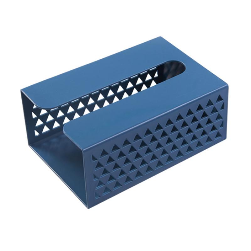 Wandmontage Zelfklevende Tissue Box Servet Houder Plastic Vuilniszak Dispenser Opbergmanden Kicthen Auto Opknoping Organisator: blue
