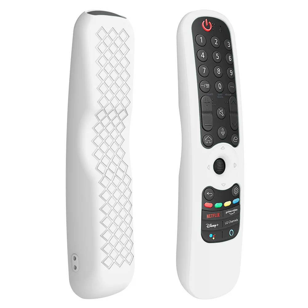 Kolorowe silikonowe etui do LG AN-MR21GC MR21N/21GA Pokrowiec ochronny na pilota do LG OLED TV Magic Remote AN MR21GA Case: YELLOW
