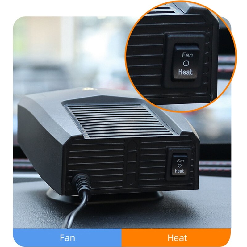 Désembuage et désembuage du pare-brise électrique Portable, ventilateur chauffant pour voiture, bateau, camping-Car