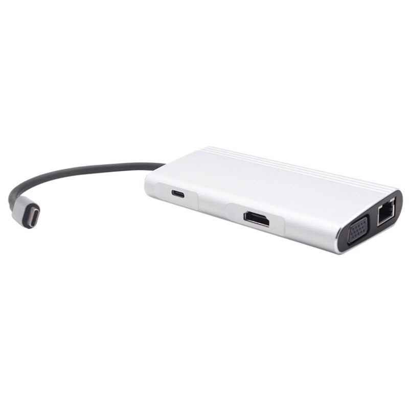 Type-C HUB 8-In-1 Multifunctional Docking Station USB3.0 Efficient Transmission HDMI Converter Docking Station