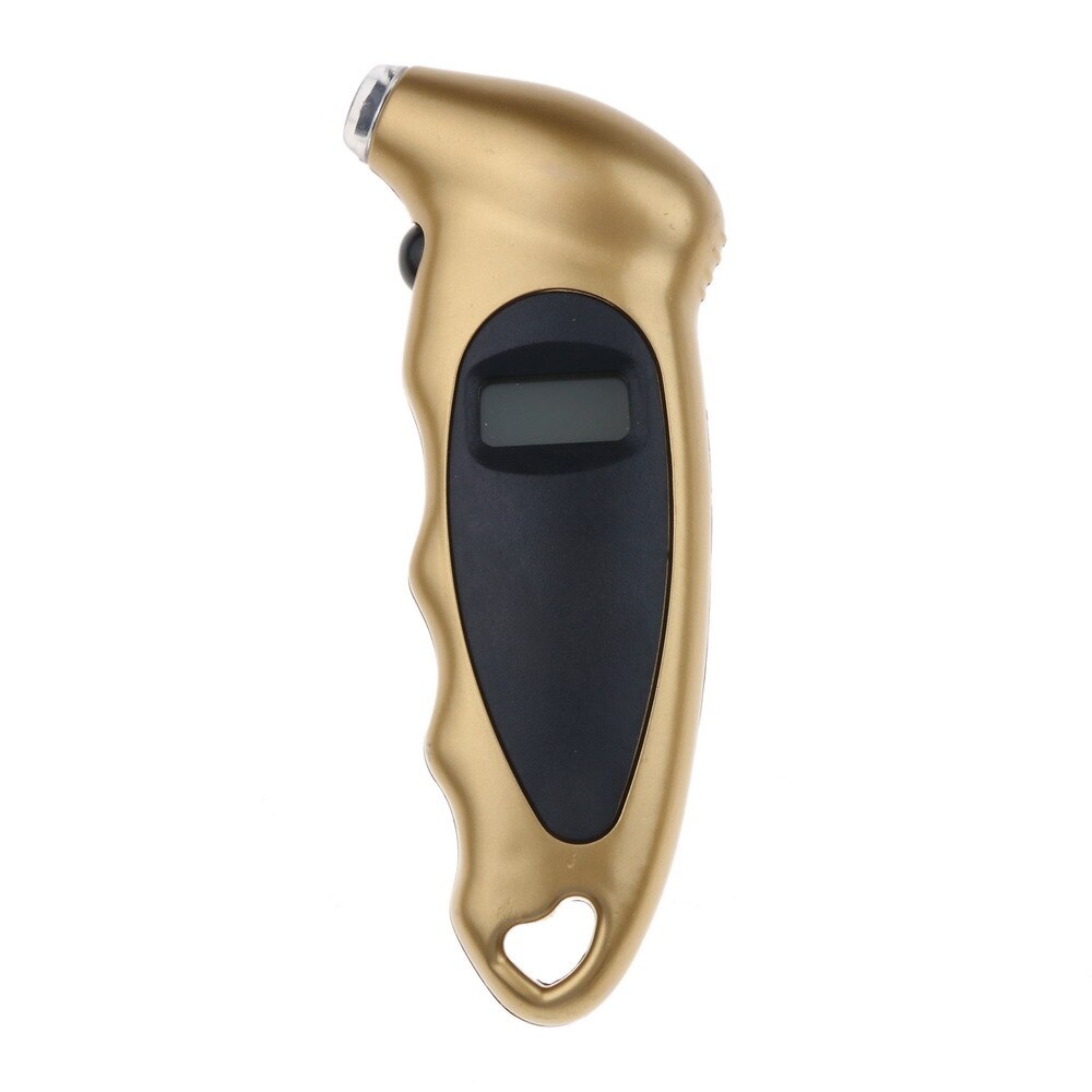 Reifen Luft Manometer Meter Elektronische Digital Lcd Auto Reifen Manometer Barometer Tester Werkzeug für Auto Auto Motorrad: Gold Farbe