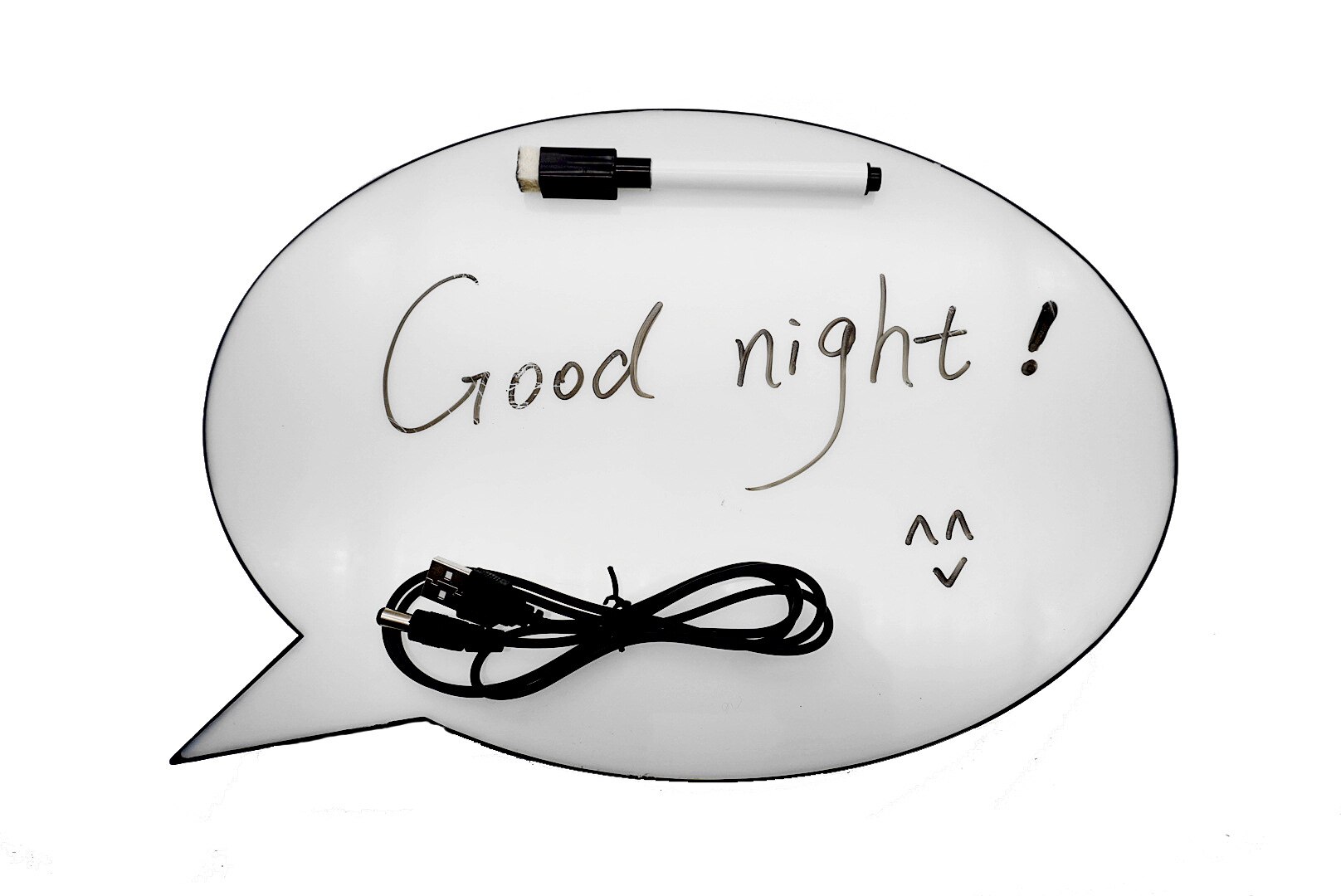 LED Message Handwriting Letter Light Box Speech Bubble Shape Writing Board add 2Colors Pen for Birthday Party Wedding Light Box