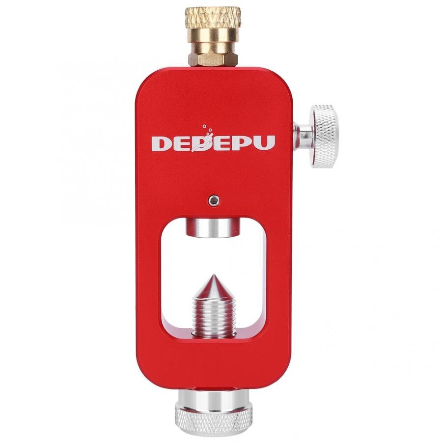 Adaptateur de bouteille de plongée en apnée, grande à petite bouteille de 8MM, têtes d&#39;adaptation Valve, adaptateur de cylindre de natation: Rouge