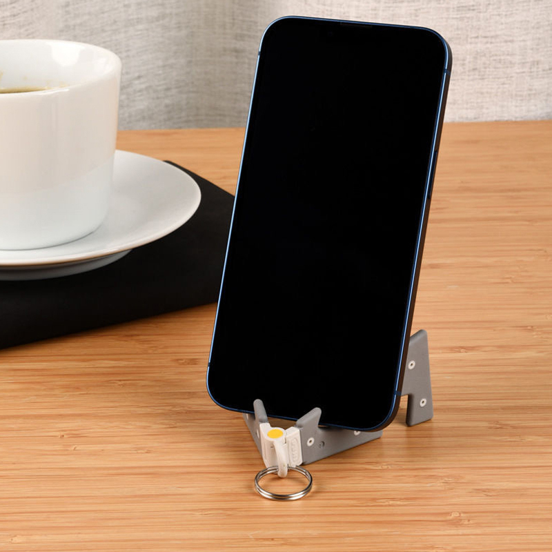Portable Desk Phone Holder Keychain Stable Ultra Thin Foldable Mobile Phone Stand Support Cell-Phone Stand Keyring