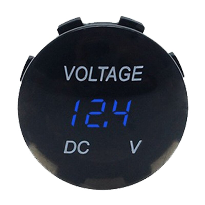 Bil voltmeter amperemeter digitalt panel tester led display apparater til bil auto motorcykel tilbehør  dc12v vandtætte: 01