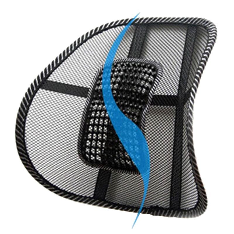 Cojín de masaje de espalda para soporte de silla del coche, respaldo de malla para alivio lumbar en asiento de oficina, hogar y camión