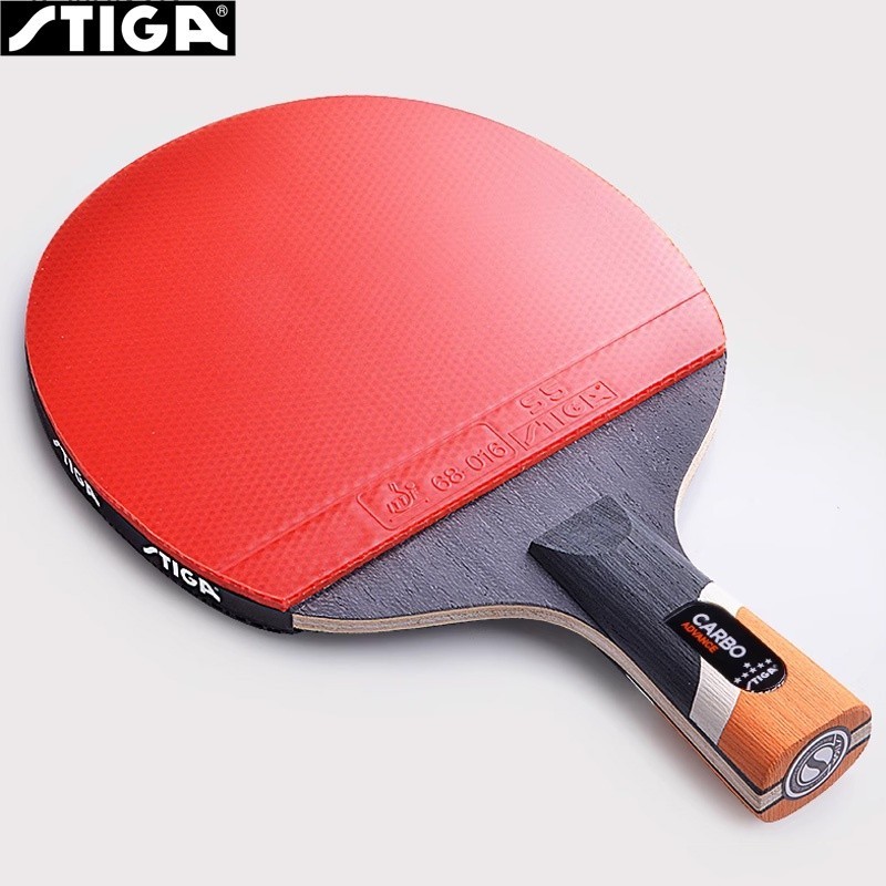 Original STIGA 6-Star Table Tennis Racket 5+2 Carbon Ping Pong Paddle with Rubber 6 STAR Carbon Ping Pong Bat Set