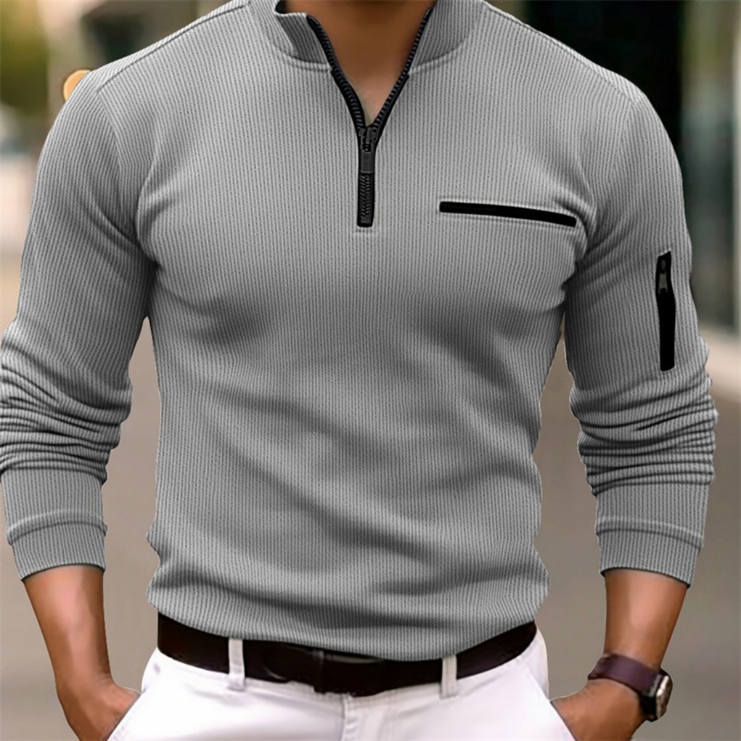 VEIISAR Heren sweatshirt met ronde hals Mannen Basic trui met lange mouwen Casual Sport Shirt, L