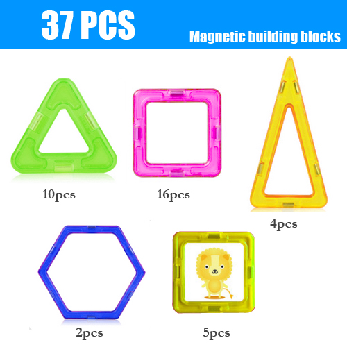 30-180 stks/set Mini Magneet Speelgoed Bouwstenen Magnetische Constructie DIY Educatief Blokken Speelgoed Spelletjes Voor kinderen: 37 pieces