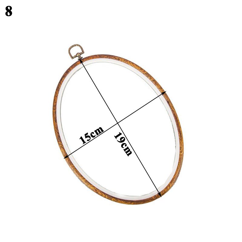 Wood Grain Cross Stitch Tool Wood Grain Round Octagon Rectangle Embroidery Hoop Cross Stitch Tool DIY Hoop Embroidery Circle: 15x19cm