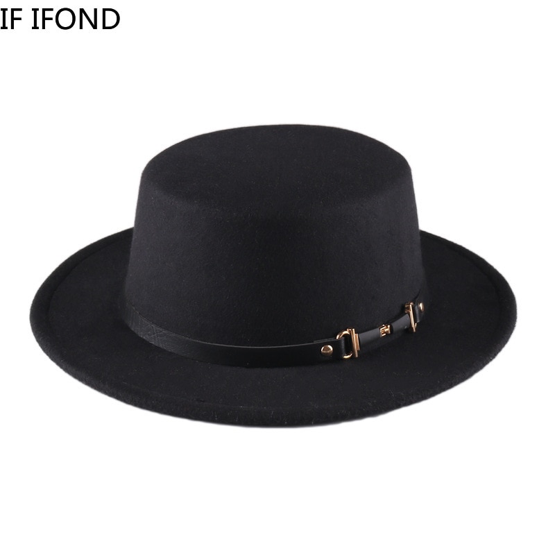 årgang avlet randen fedora lue vinter høst imitasjon ull kvinner jazz hatt runde bowler hattemaker