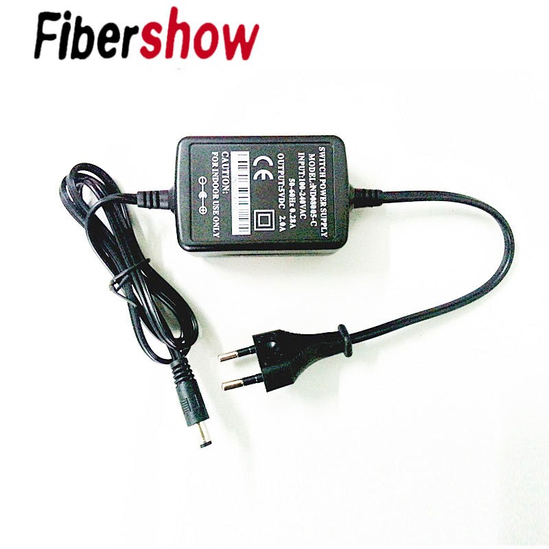 Conmutador EU adaptador de alimentación entrada 100 ~ 250AC salida DC 5V2A para convertidor de medios fibra óptica Gigabit Ethernet Switch poe inyector