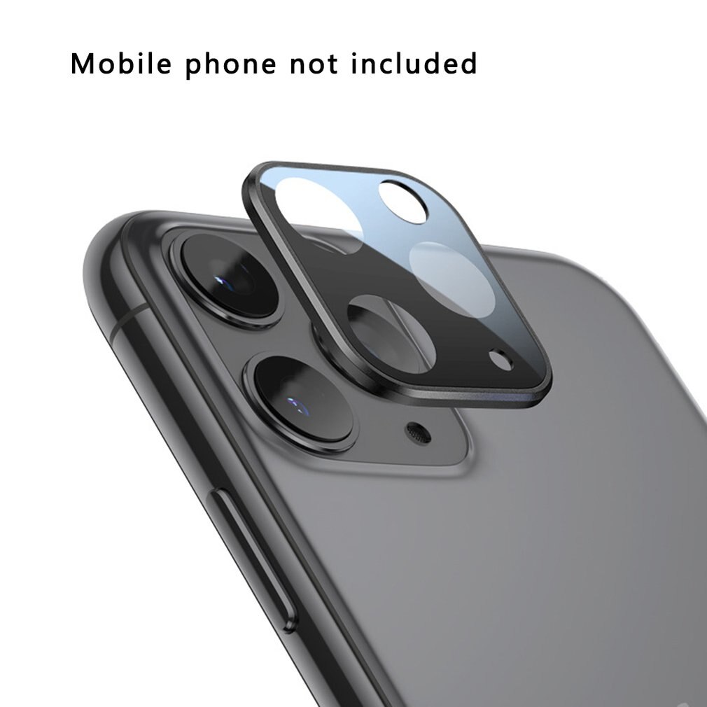 Mobile Phone Back Camera Lens Tempered Glass Protector Film For iPhone 11 Anti-Blu-ray Camera Lens Cover: 11 Pro black