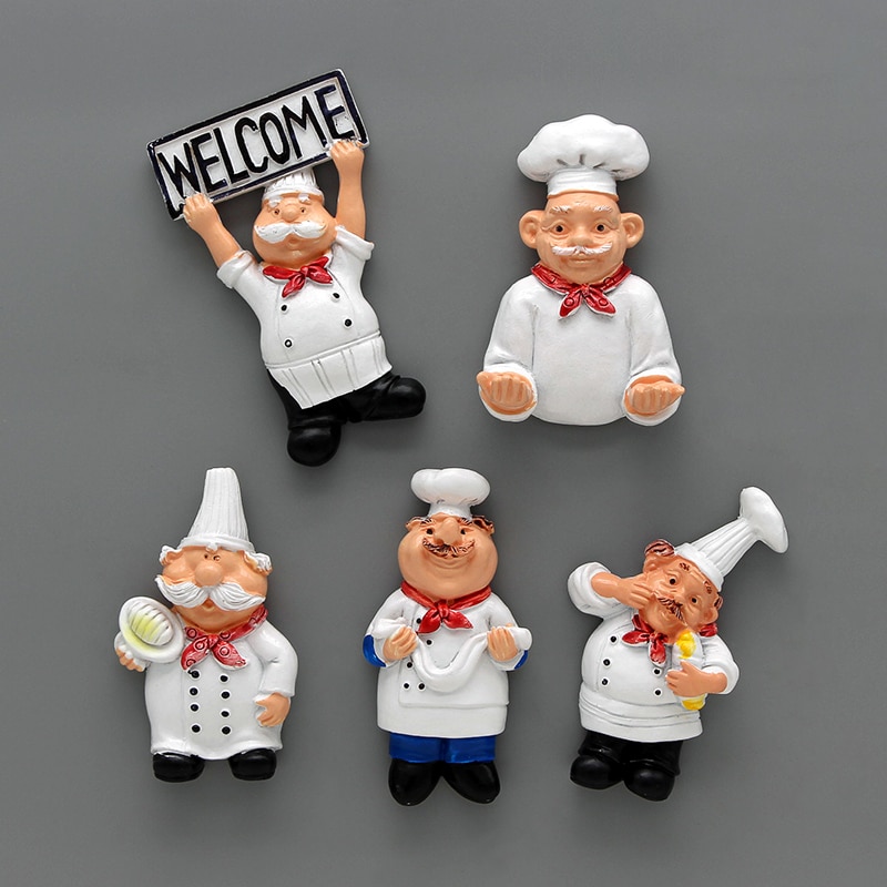 Cartoon Brood Chef Koelkast Magne 3d Koelkast Magneten Cartoon Karakter Koelkast Stickers Home Decoratie