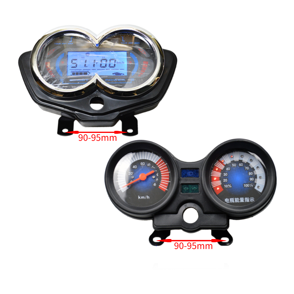 Universal Power Meter SpeedoMeter Dash Instrument Digital for Electric Tricycle Motorcycle Scooter