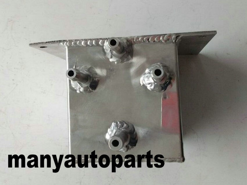 UNIVERSAL 2.5L ALUMINUM RADIATOR COOLANT OVERFLOW TANK + PRESSURE CAP 2.5 LTR