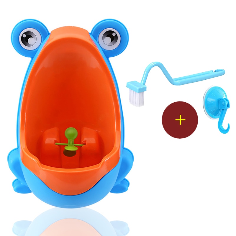 Baby Boy Wall-Mounted Hook Frog Potty Toilet Training Frog Stand Vertical Urinal Penico Pee Infant Toddler Bathroom Frog Urinal: white