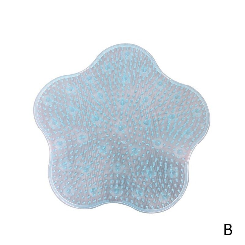 Cepillo de cojín de silicona para masaje de baño para lavarse los pies, limpiar la piel muerta, artefacto de baño, cojín trasero, ducha, cepillo para limpiar los pies: Azul
