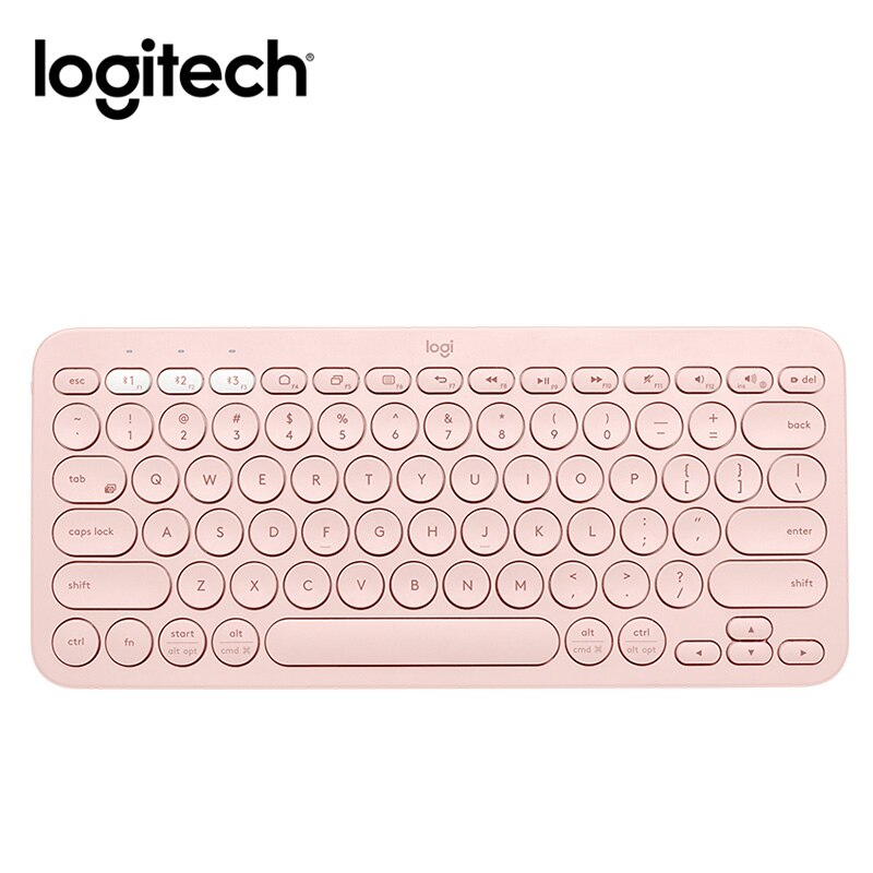 Logitech K380 sans fil Bluetooth clavier portable multi-appareil Apple téléphone ipad ordinateur mac ultra-mince clavier muet: Pink