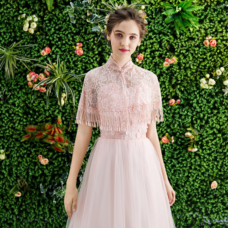 Zomer Vrouwen Bolero 11 Kleuren Kant Bruids Stola Wraps Vintage Kwasten Bruiloft Jas Sjaal Elegante Avond Jas Cape Mariage