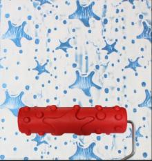 7 Inch Decorative Paint Roller Pattern Embossed Texture Painting Tools for Wall Airless Pintura Machine Household Brush Rubber: EG208T