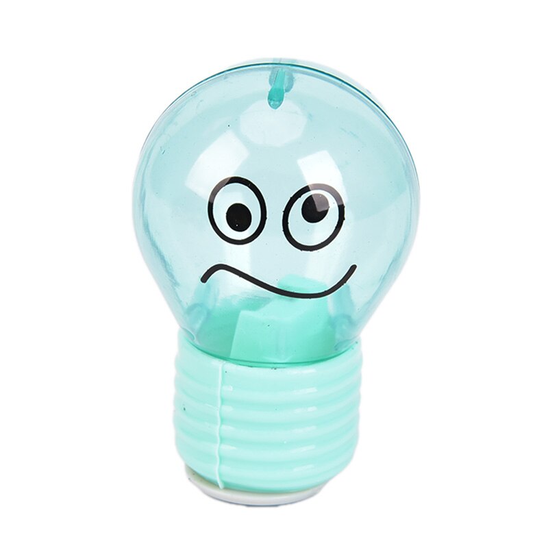 Sacapuntas de plástico con forma de bombilla para niños, sacapuntas para emociones, para niños, papelería Kawaii, suministros escolares, 1 ud.