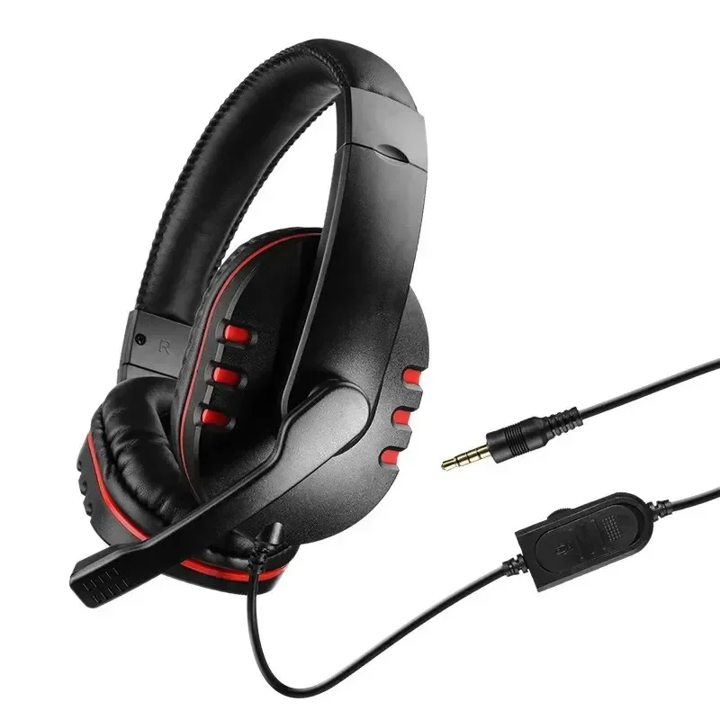 Słuchawki 3,5 mm Przewodowy zestaw słuchawkowy do gier Słuchawki do PS4 Play Station 4. Zestaw słuchawkowy do gier PC Chat z mikrofonem