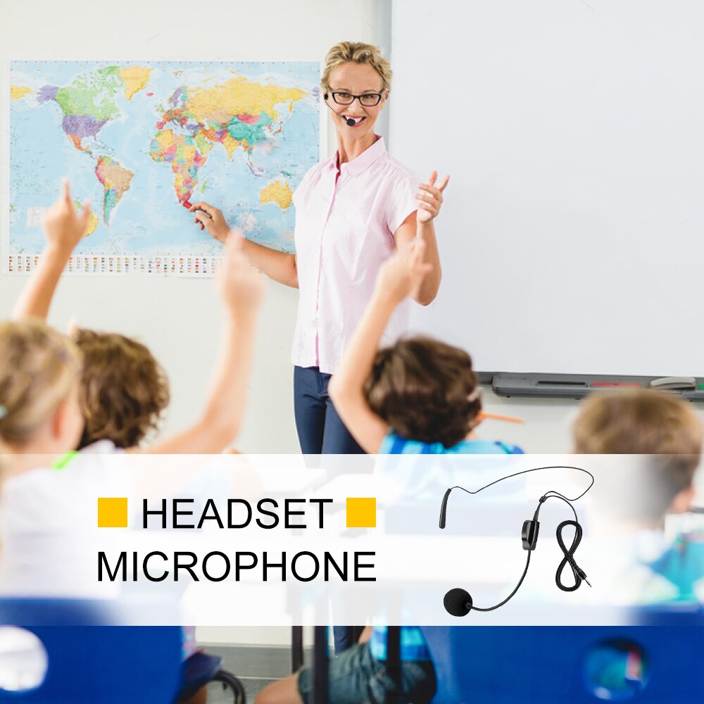 XTUGA UHF Wireless Headset/Lavalier Microphones with 30 Selectable Channels for Public Speaking,Teachers,Stage Performances