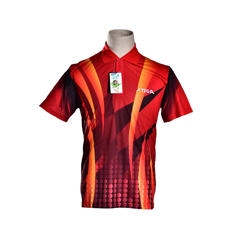 STIGA – vêtements de Tennis de Table pour hommes, chemise de sport, Badminton, uniformes à manches courtes: G1303133 / XXL