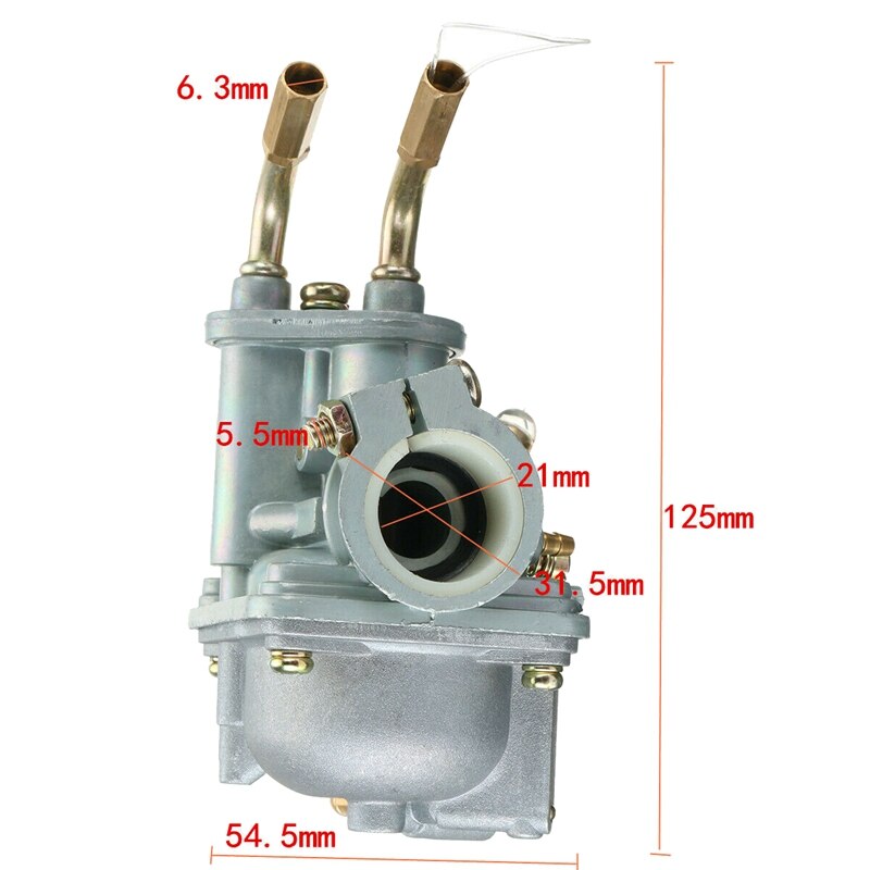 Motorfiets Carburateur Met Luchtfilter Box Gaskabel Gaskabel Set Voor Yamaha Peewee PW50 PY50