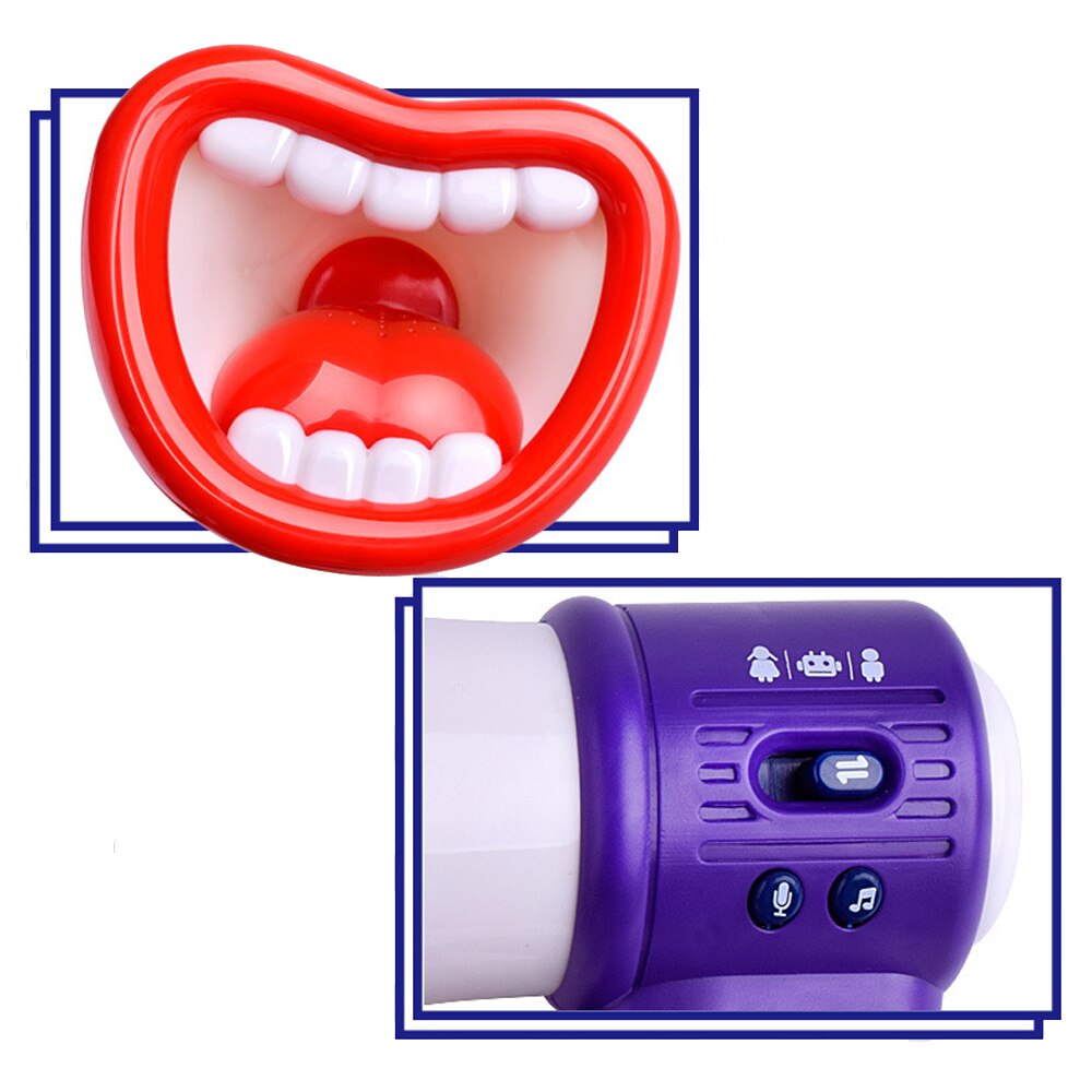 Kids Smart Voice Changer Toys Funny Voice Change Speaker Tooth Mouth Educational Interactive Loudspeaker Toys for Children