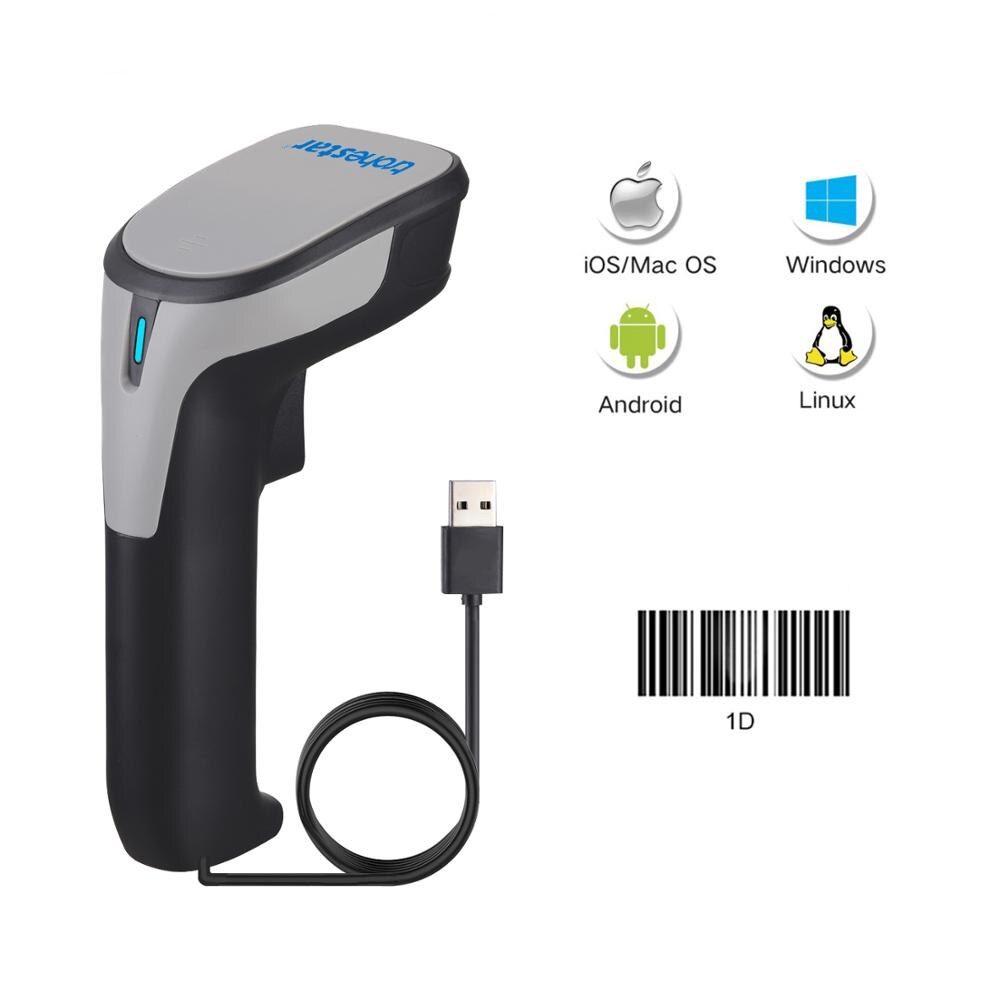 Scanner di codici a barre Trohestar lettore di codici a barre QR 2D 1D cablato Scanner portatili per IOS Android terminale POS inventario Windows: 1D