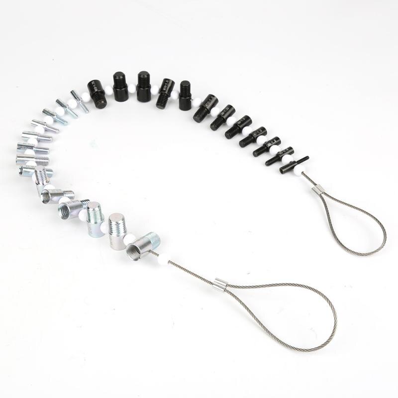 Portable Thread Tester Bolt Nut Screw Thread Checking Checker Inspection Tool 6-32 1/2-20 M12-1.75 M4-0.7 Measuring Tools